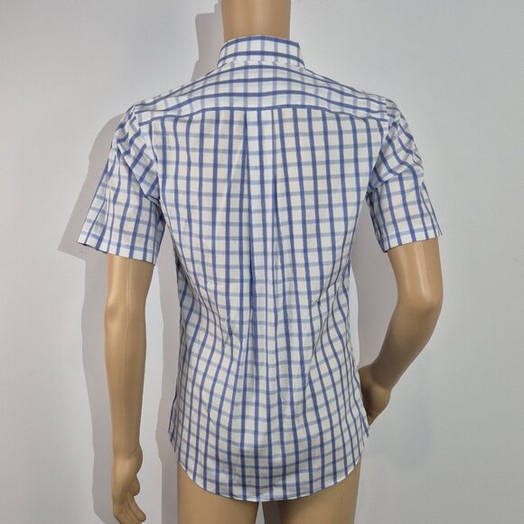 Roundtree & Yorke Gold Label Men's Shirt Size S Plaid Short Sleeve Slim Fit 56 - Picture 3 of 10